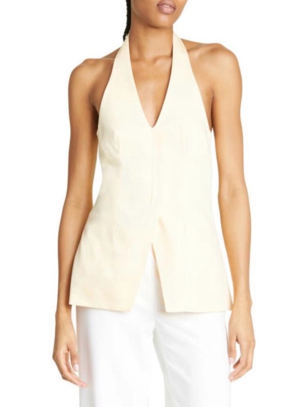 SIR the label Pale Yellow V-Neck Sleeveless Tank Top
